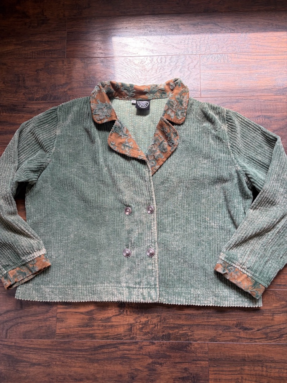 Vintage Produce Company Shabby Chic Corduroy Tapestry 90s Boho Jacket